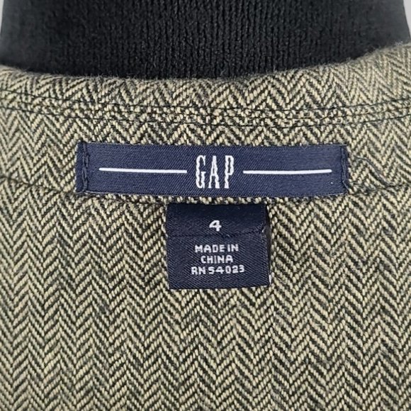 Gap Womens Blazer Herringbone Academia Blazer Jacket Brown Sz 4 - Picture 10 of 10